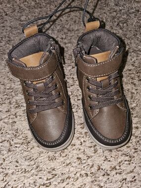Kids Brown Casual High-Top Shoes